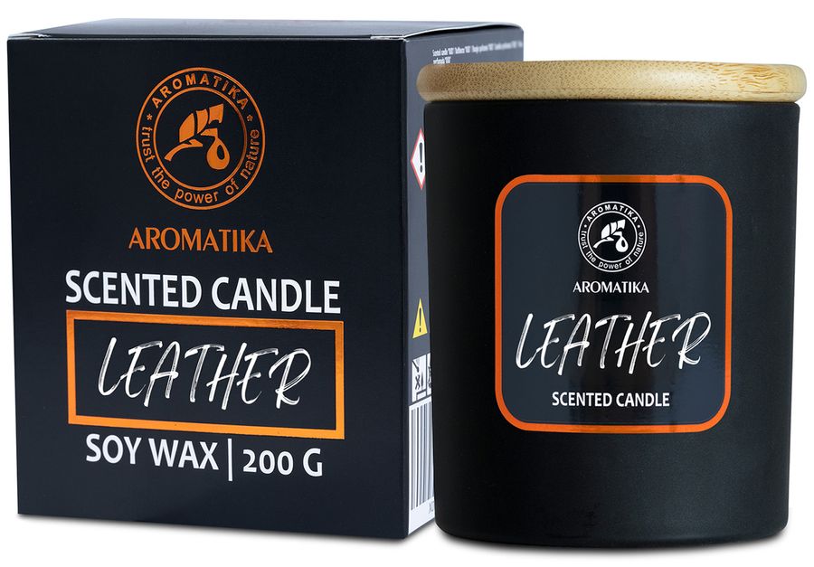 Свічка ароматична «Leather» 200 г Ароматика