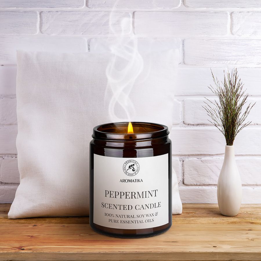 Свічка ароматична «Peppermint» 150 г Ароматика