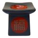 Аромалампа «Пагода» чорна з ієрогліфами і червоною чашею